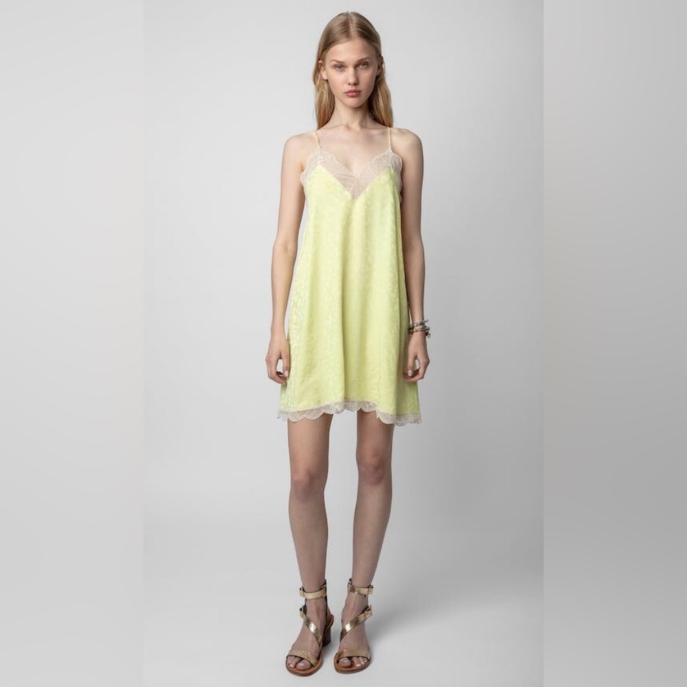 Zadig & Voltaire Light Yellow Lace Dress